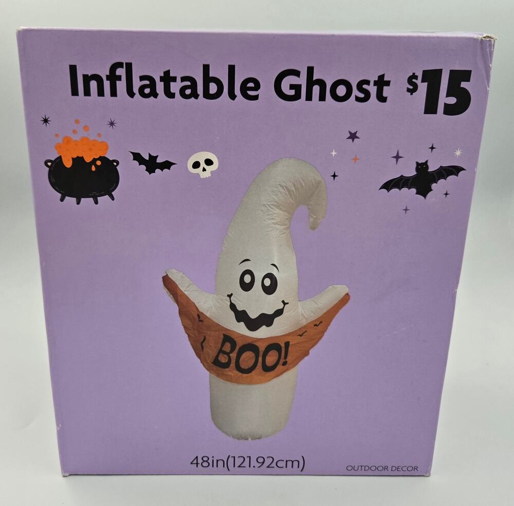 48" Halloween Inflatable Ghost Outdoor Decor Family Dollar — New but untested